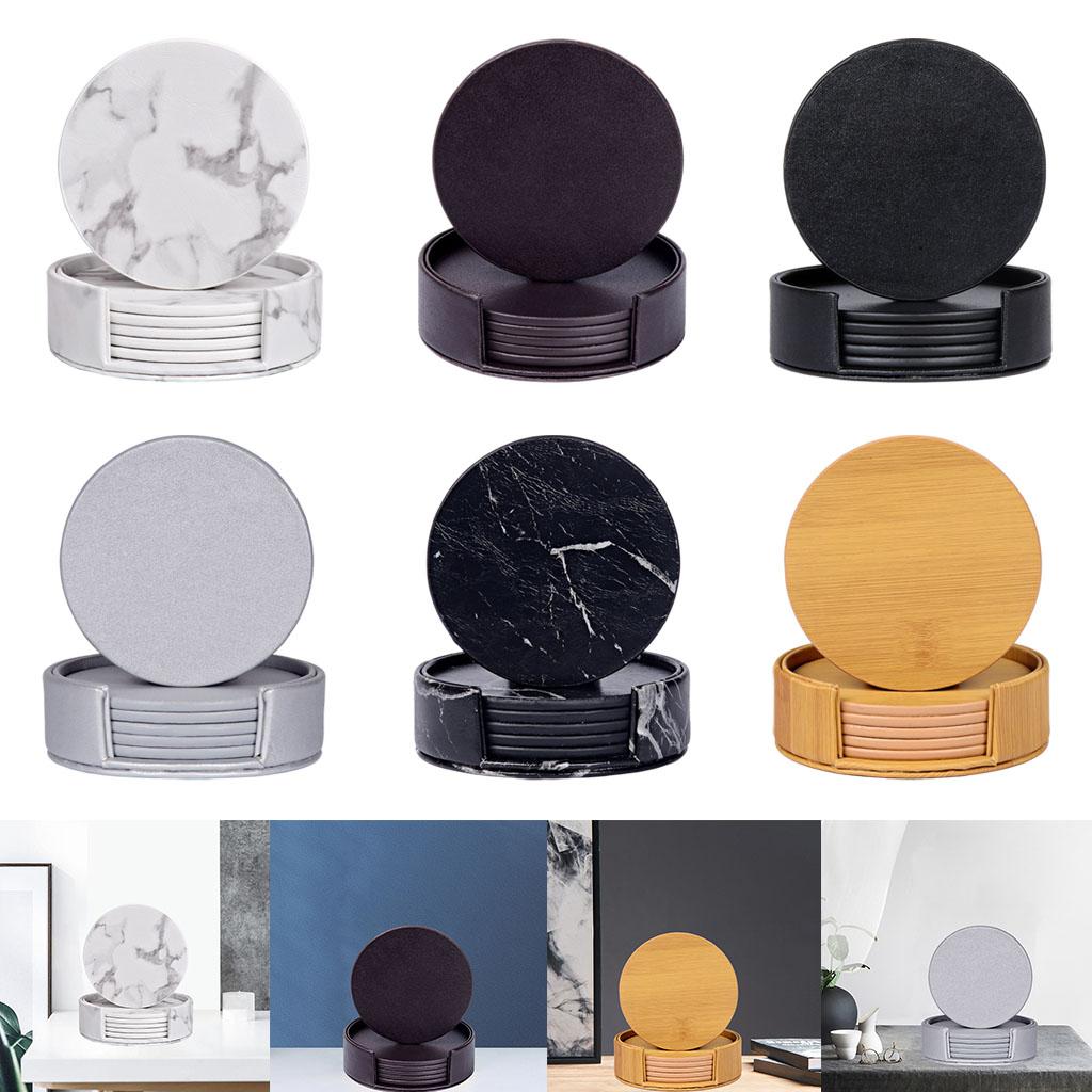 Round Marble Coasters with Hol - огляд і ціна Marble Coaster Set