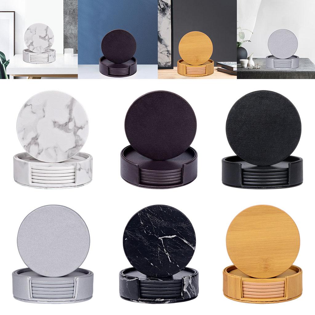 Round Marble Coasters with Hol - огляд і ціна Marble Coaster Set