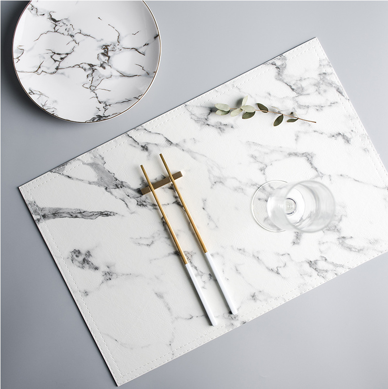 Luxury PU Heat Insulation Tabl - огляд і ціна Marble Coaster Set