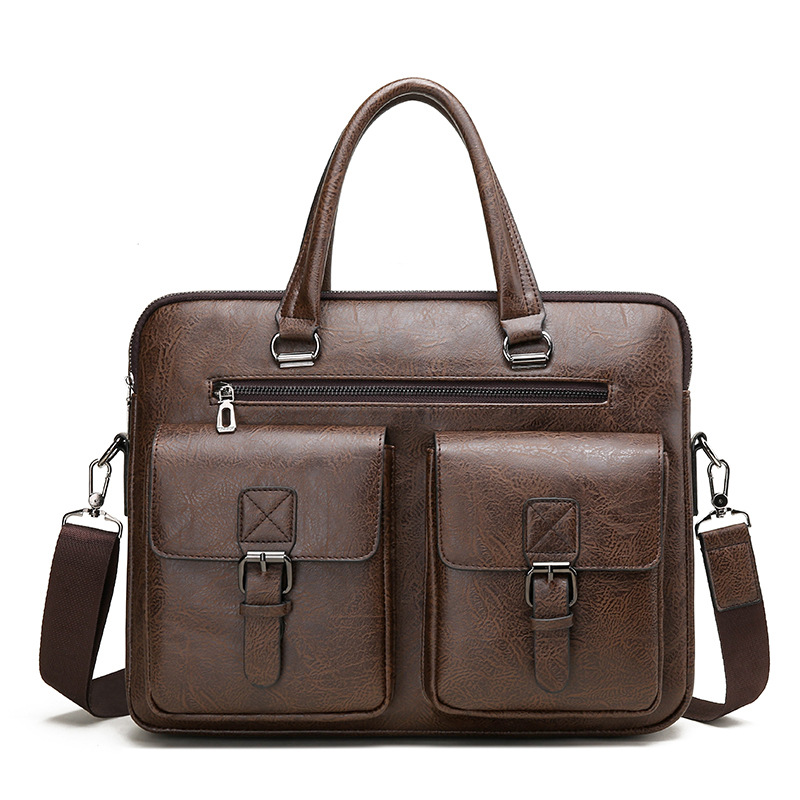 Luxury Brand Man Business Brie - огляд і ціна Leather Briefcase