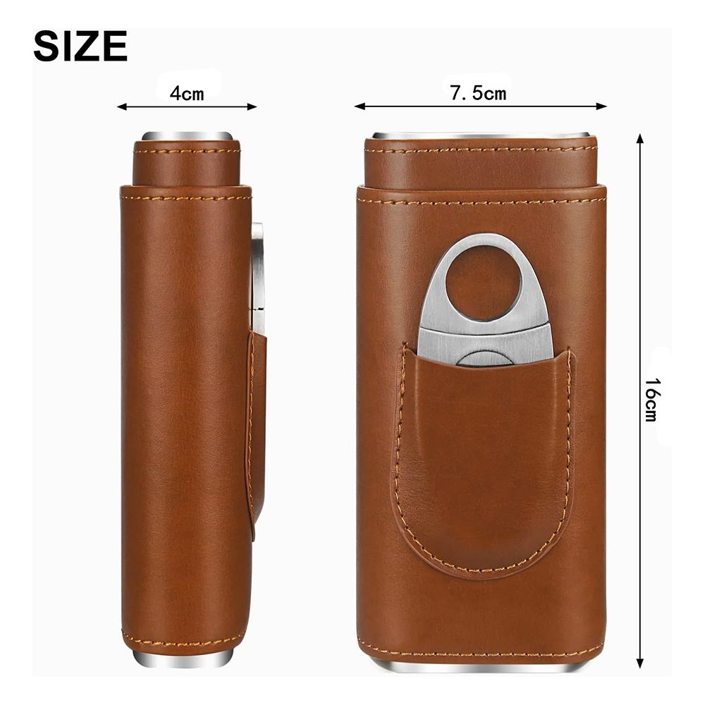 LMETJMA 3-Finger Leather Cigar - огляд і ціна Premium Cigar Case