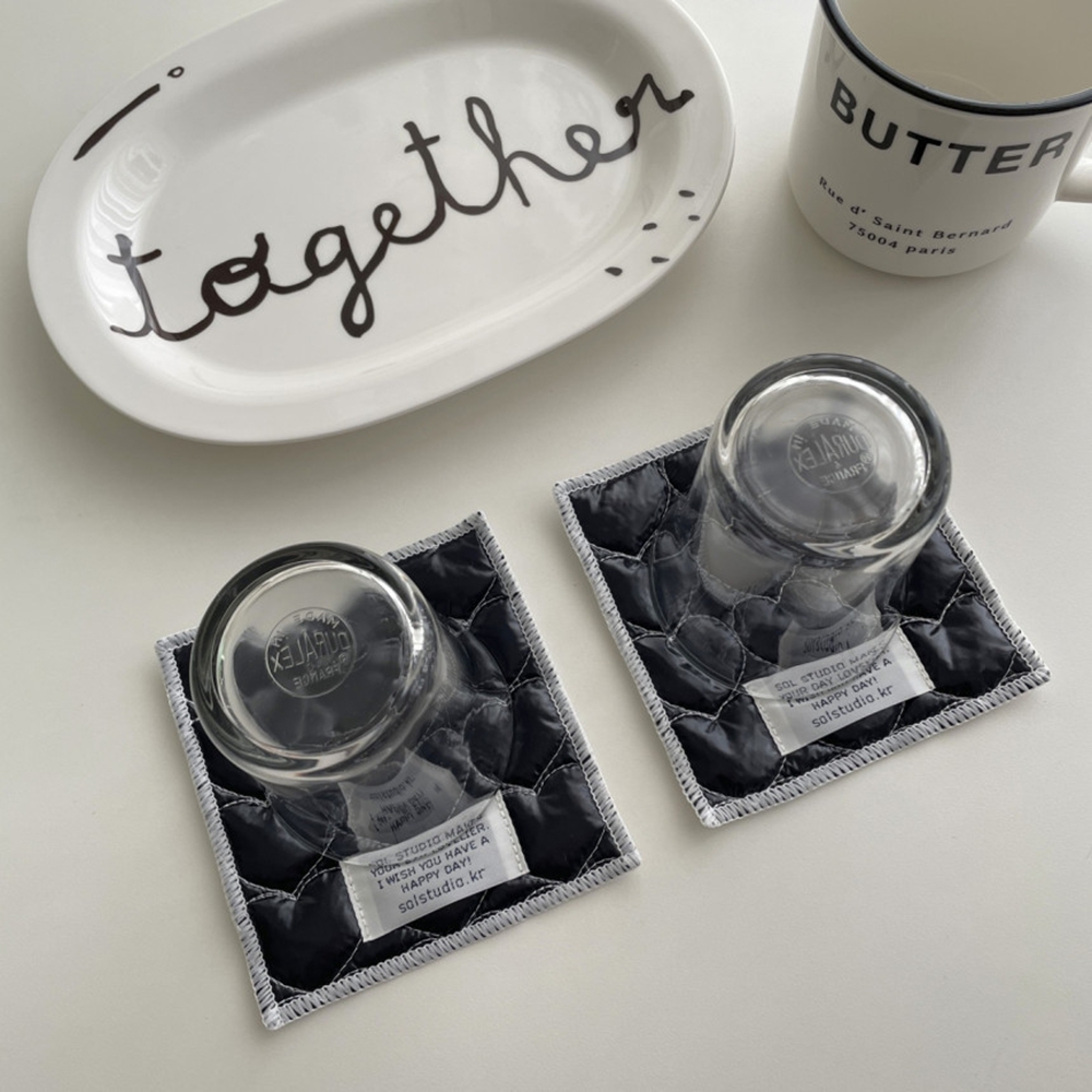 Korean Ins Love Quilted Metal  - огляд і ціна Marble Coaster Set