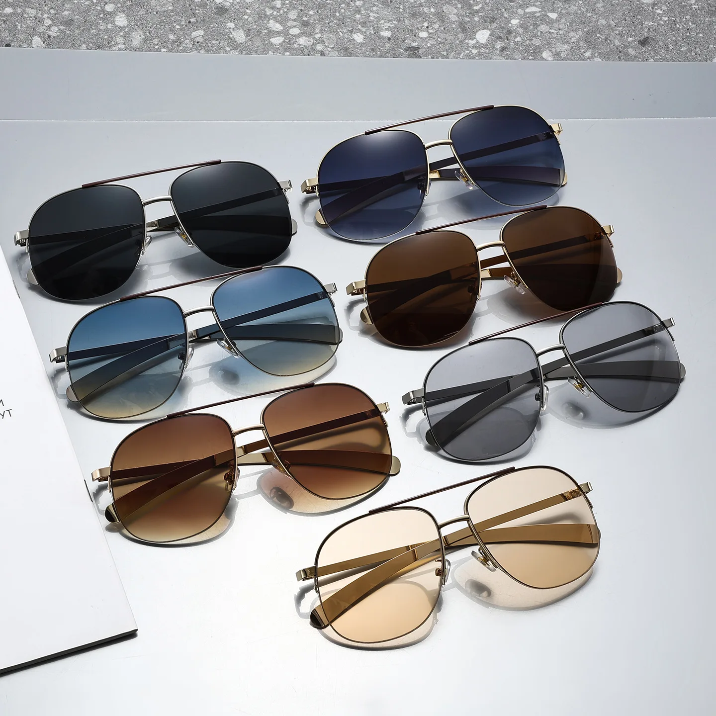 Unisex Oversized Pilot Sunglas - огляд і ціна Sunglasses Uv400