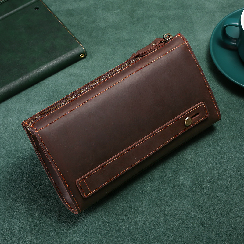 Men's Clutches Long Handbag Bu - огляд і ціна Leather Wallet Men