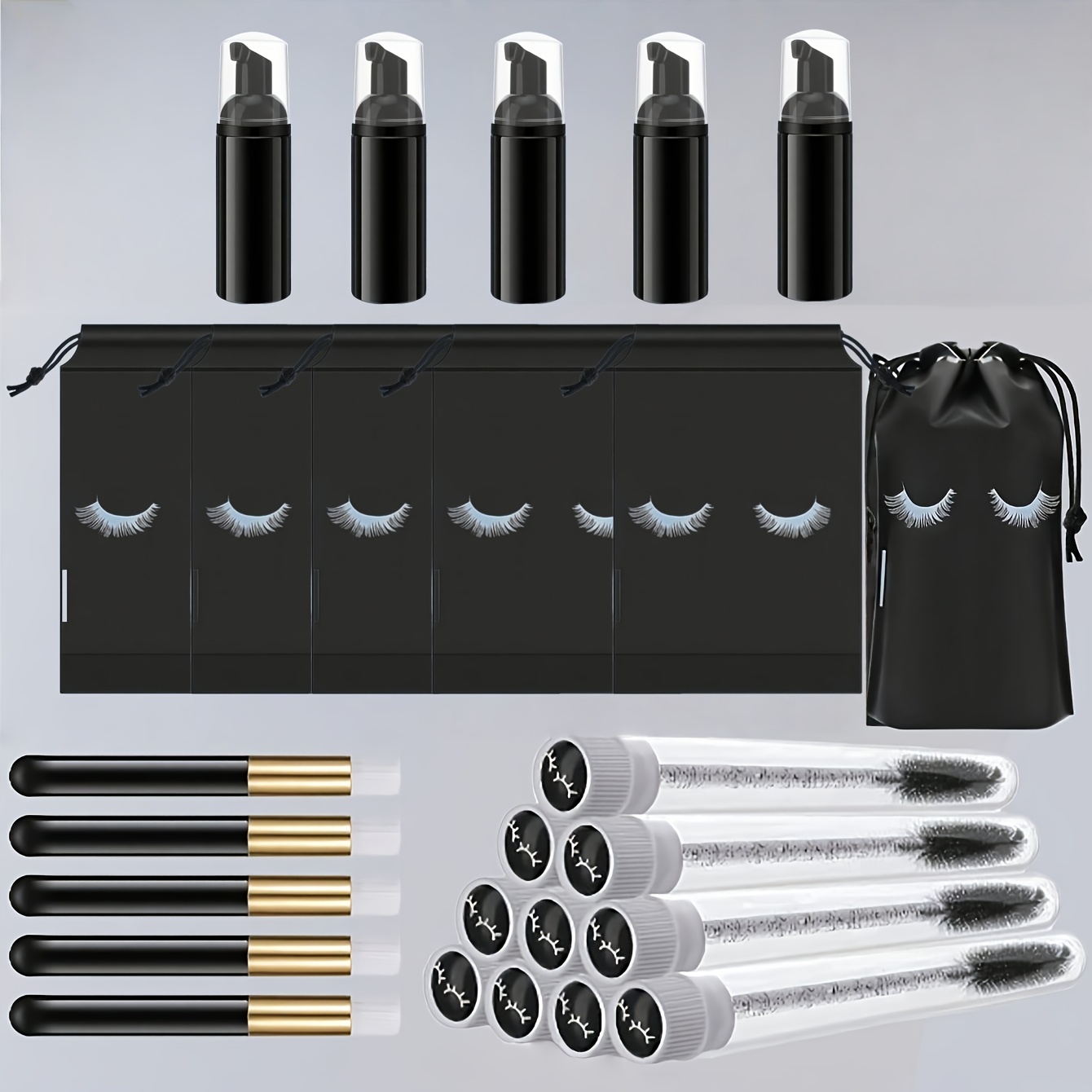 20Pcs Lash Care Kit - 5 Foam P - огляд і ціна Travel Luggage Set