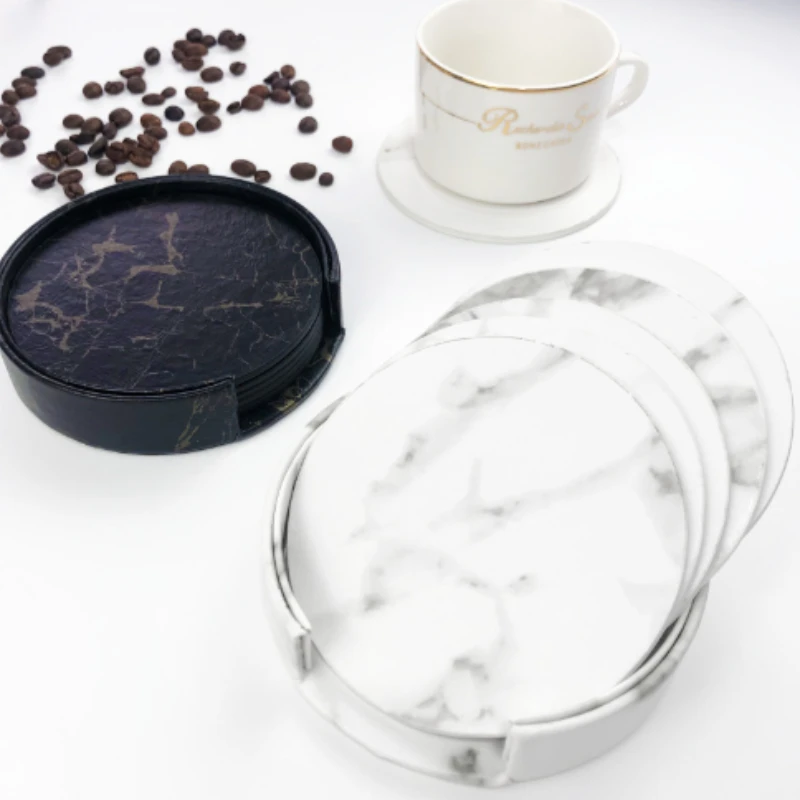 6pcsMarble Coaster Artificial  - огляд і ціна Marble Coaster Set