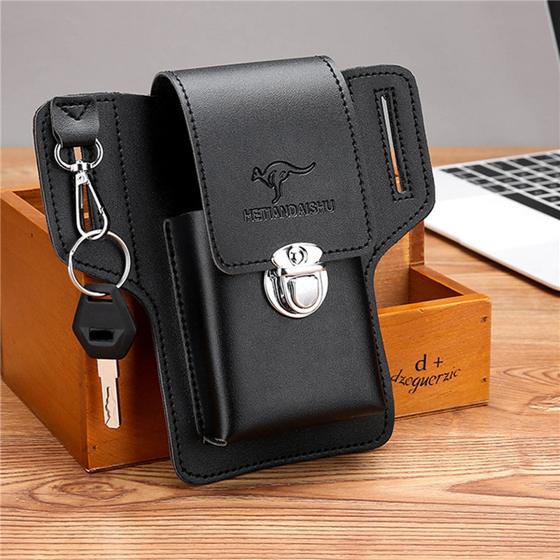 Men Belt Cellphone Loop Holste - огляд і ціна Leather Wallet Men