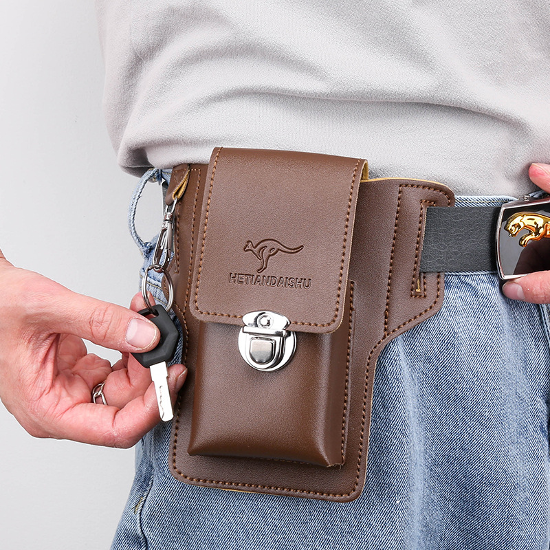 Men Belt Cellphone Loop Holste - огляд і ціна Leather Wallet Men
