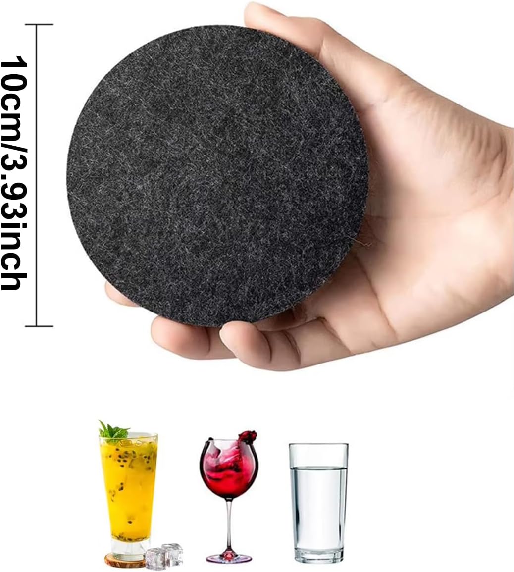 10pcs Round Felt Coaster Dinin - огляд і ціна Marble Coaster Set