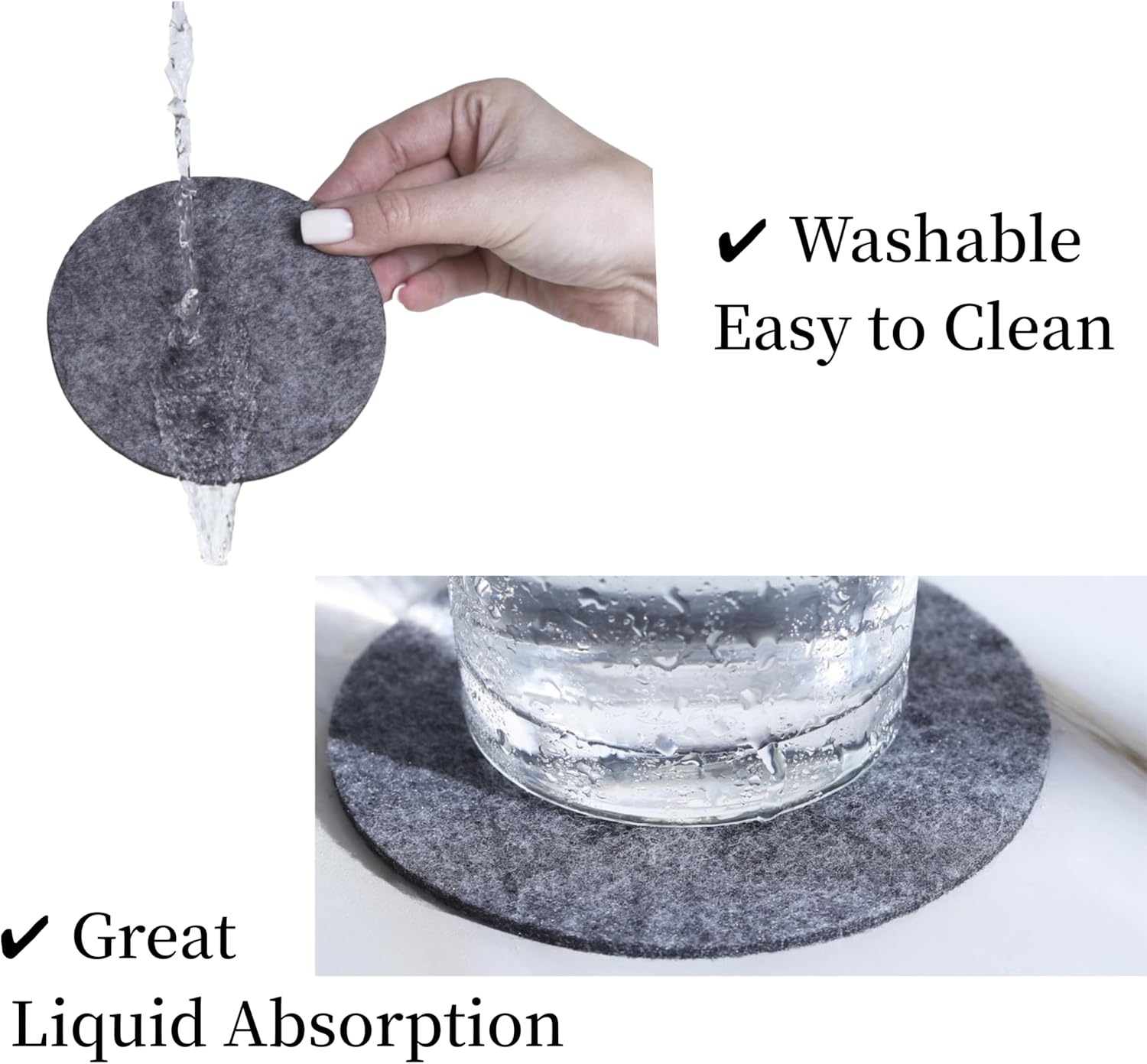 10pcs Round Felt Coaster Dinin - огляд і ціна Marble Coaster Set