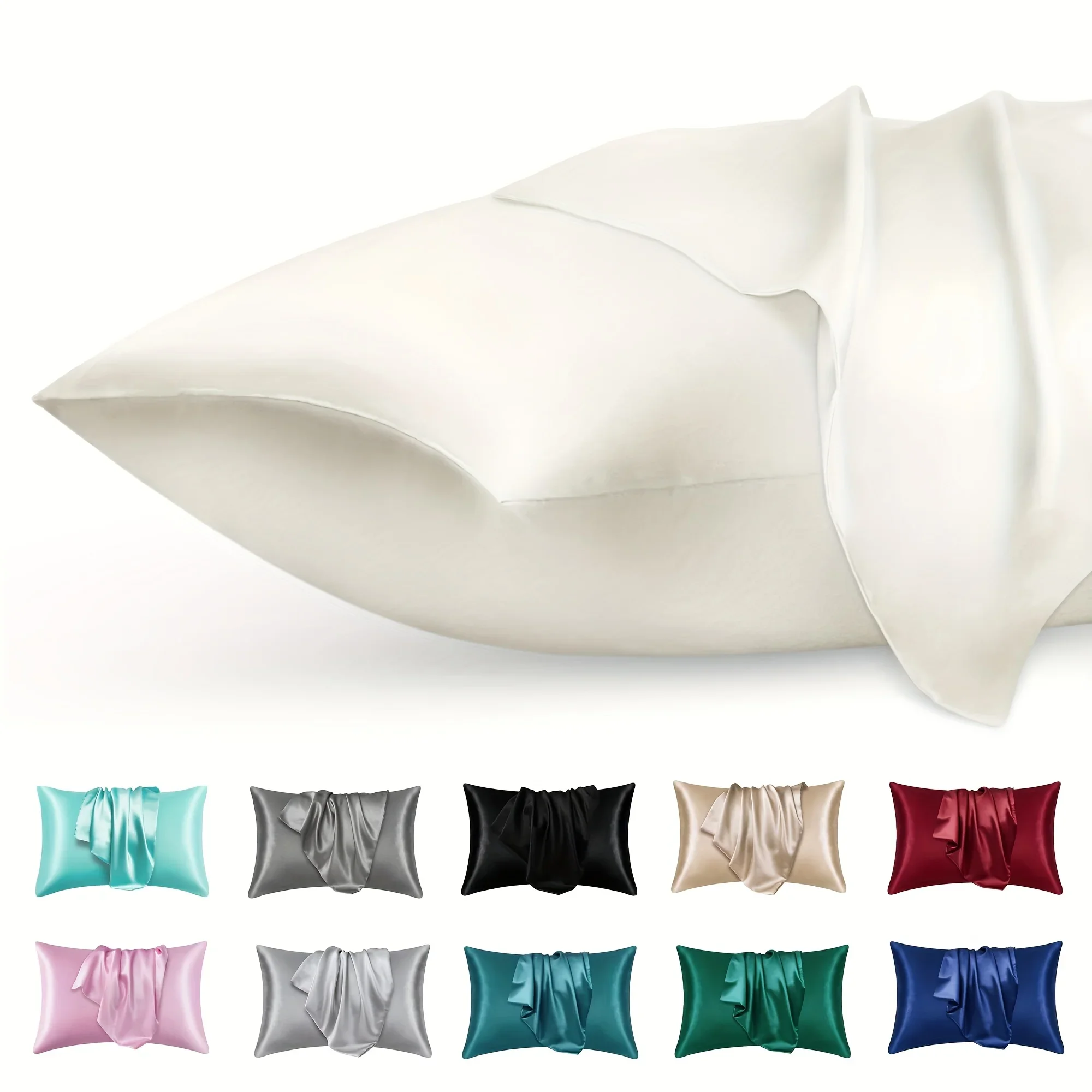 2pcs Luxury Satin Envelope Pil - огляд і ціна Silk Pillowcase