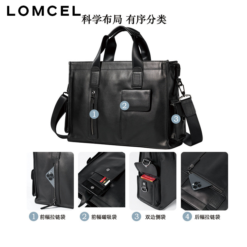 LOMCEL P116 fashionable handba - огляд і ціна Leather Briefcase