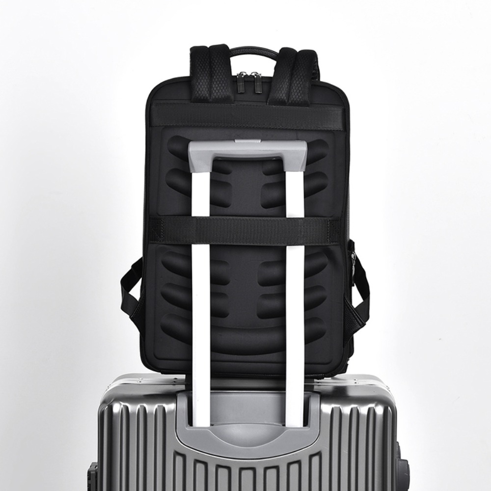 PU Leather Men's Backpack USB  - огляд і ціна Leather Briefcase
