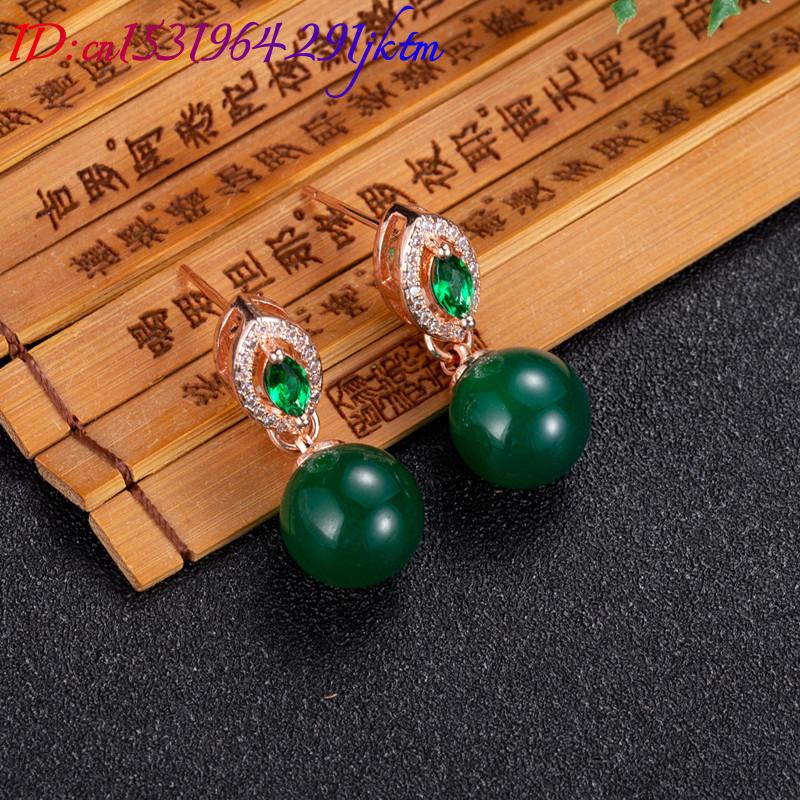 Natural Jade Bead Earrings Fas - огляд і ціна Gold Plated Jewelry